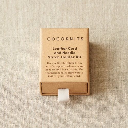 Cocoknits Kit de cordon de cuero y agujas para dejar puntos en espera