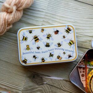 Emma Ball caja metálica rectangular Bees