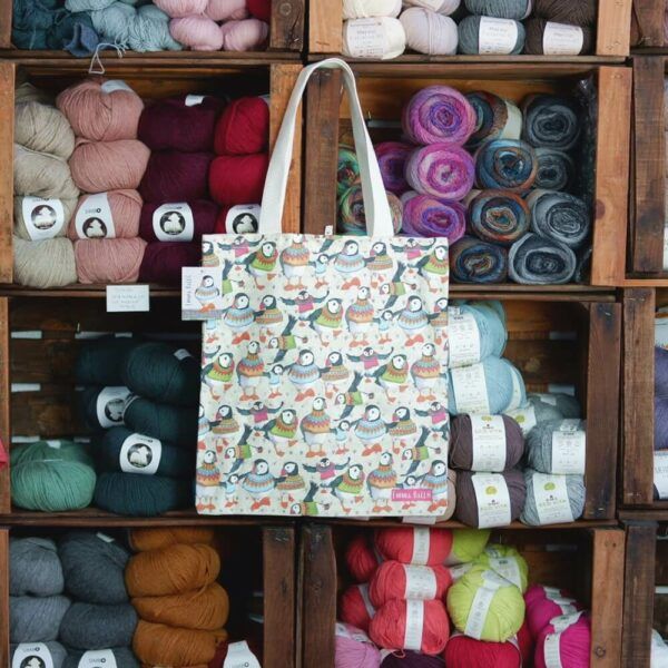 Emma Ball Tote Bag Woolly Puffins