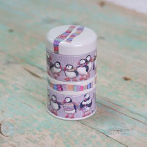 Emma Ball Mini Stacking Tin Woolly Puffins T337