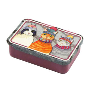 Emma Ball Caja metálica pequeña "Cats in Hats" T301