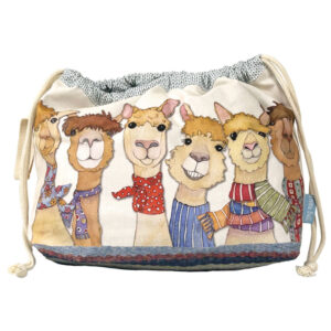 Emma Ball | Bolsa de proyecto "HAPPY ALPACAS" DRAW32