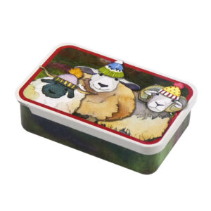 Emma Ball | Caja metálica pequeña "Happy Sheep Landscape" T297